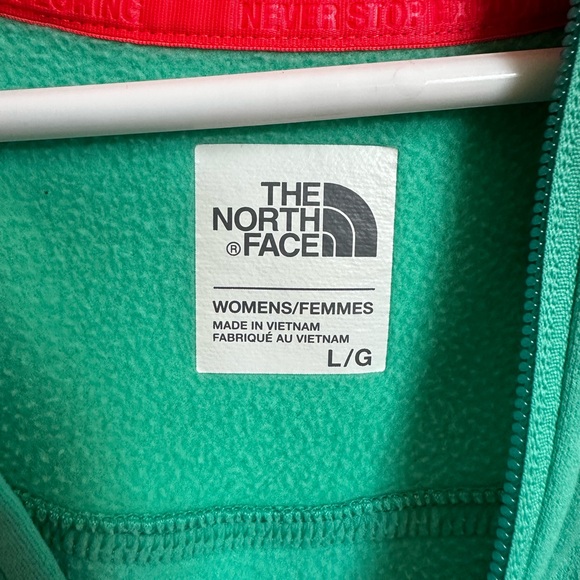 Women’s The North Face Hooded Jacket Mint Green & Orange (L) - Picture 3 of 3